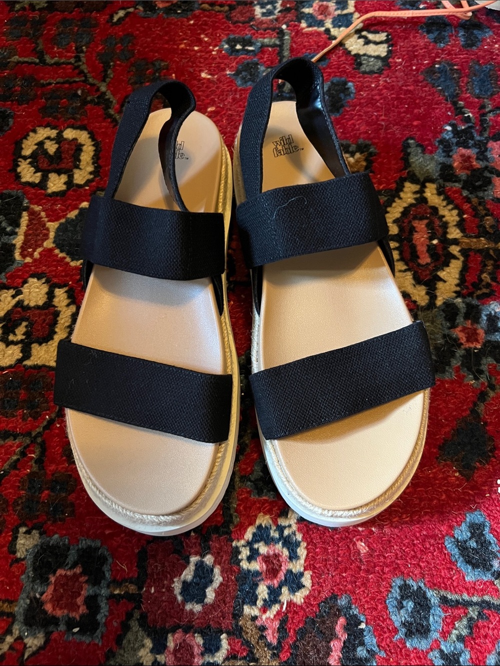 Wild Fable Black Strap Platform Sandals size 10